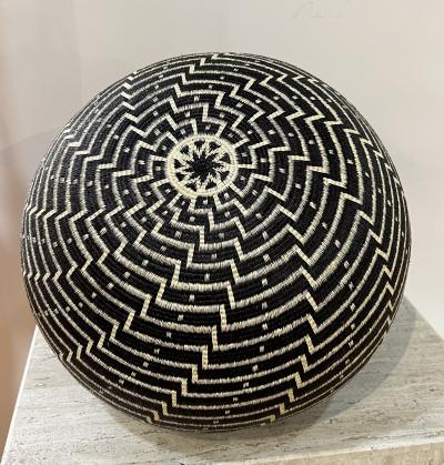 Black and White Geometric Basket