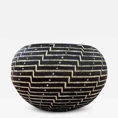 Black and White Geometric Basket