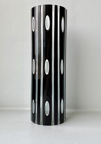 Black and White Glass Vase