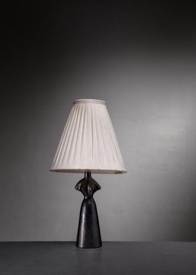 Black anthropomorphic table lamp