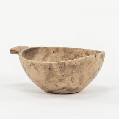 Bleached Swedish Lapland Ale Bowl with Handle