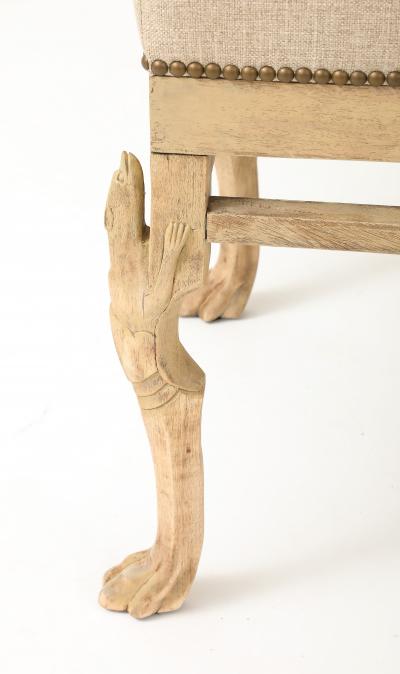 Bleached Wood Hoof Foot Ottomans