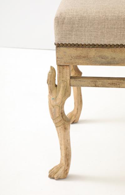 Bleached Wood Hoof Foot Ottomans