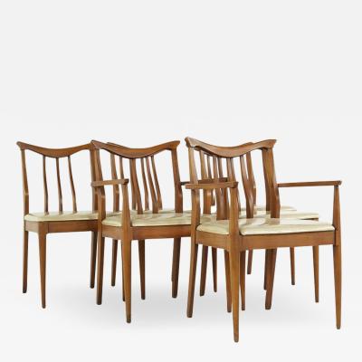Blowing Rock Mid Century Walnut Dining Chairs Set of 6