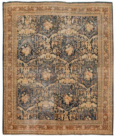 Blue Antique Mahal Handmade Wool Rug