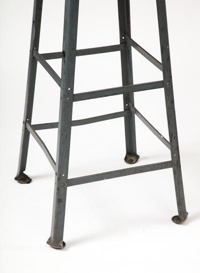 Blue Metal Barstool United States 20th C