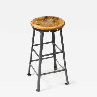 Blue Metal Barstool United States 20th C