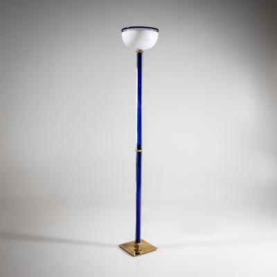 Blue Murano Glass Floor Lamp Tolboi by Venini Italy