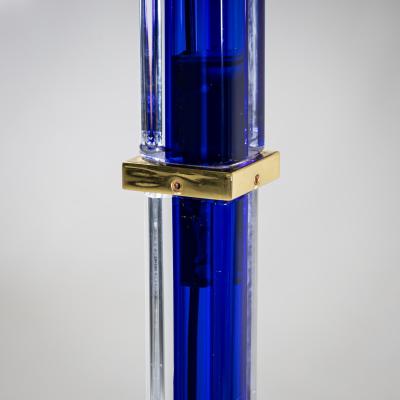 Blue Murano Glass Floor Lamp Tolboi by Venini Italy