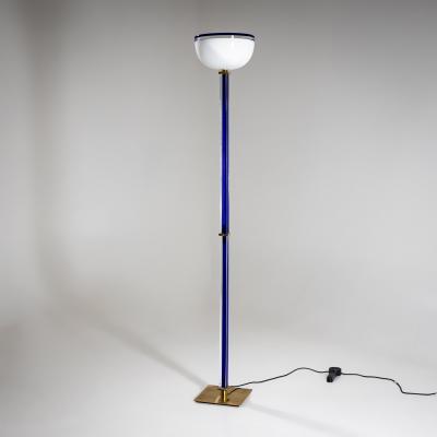 Blue Murano Glass Floor Lamp Tolboi by Venini Italy