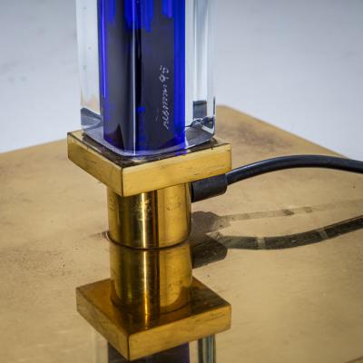 Blue Murano Glass Floor Lamp Tolboi by Venini Italy