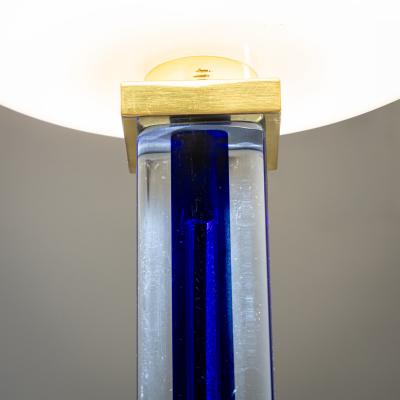 Blue Murano Glass Floor Lamp Tolboi by Venini Italy