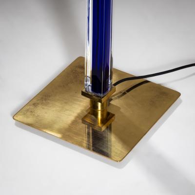 Blue Murano Glass Floor Lamp Tolboi by Venini Italy