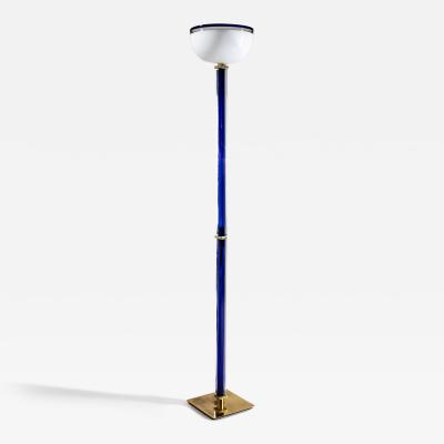 Blue Murano Glass Floor Lamp Tolboi by Venini Italy