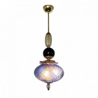 Blue Murano Lollypop Ceiling Lamp