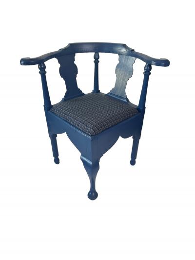 Blue Painted Corner chair