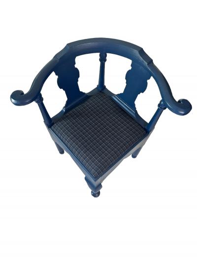 Blue Painted Corner chair