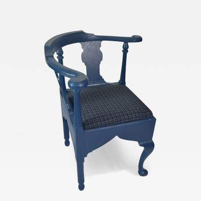 Blue Painted Corner chair