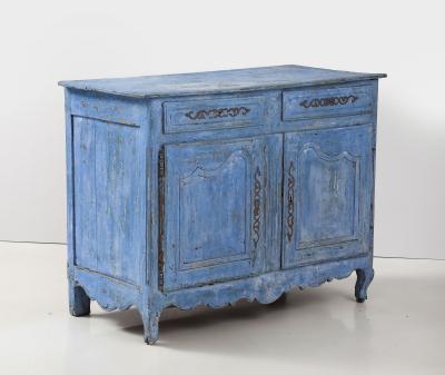 Blue Painted French Buffet Mid 19th C