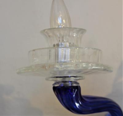 Blue Porpora Blue Venini Wall Sconce