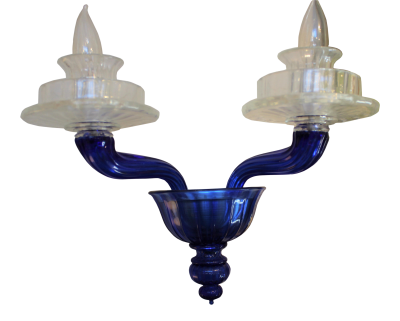Blue Porpora Blue Venini Wall Sconce