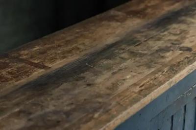 Blue Primitive Folk Art Dressoir France 19th Century