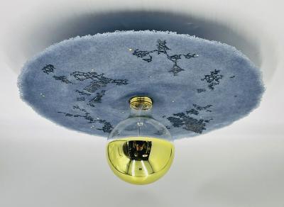 Blue Resin Brass Ceiling Light by Luca for Fermaluce Italy 2022