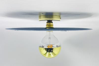 Blue Resin Brass Ceiling Light by Luca for Fermaluce Italy 2022