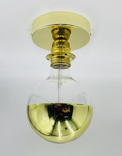 Blue Resin Brass Ceiling Light by Luca for Fermaluce Italy 2022