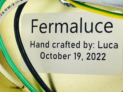 Blue Resin Brass Ceiling Light by Luca for Fermaluce Italy 2022