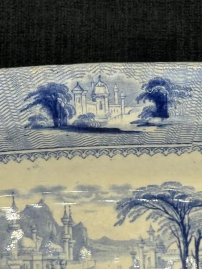 Blue White Dish Siam Pattern Ironstone Transferware