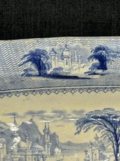 Blue White Dish Siam Pattern Ironstone Transferware