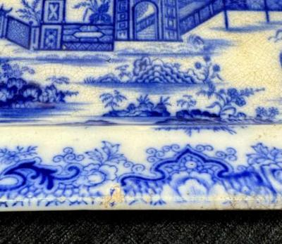 Blue White Platter Whampoa Pattern Transferware