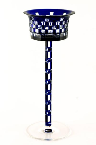 Blue Wine Glass by Otto Prutscher Meyr s Neffe c a 1908