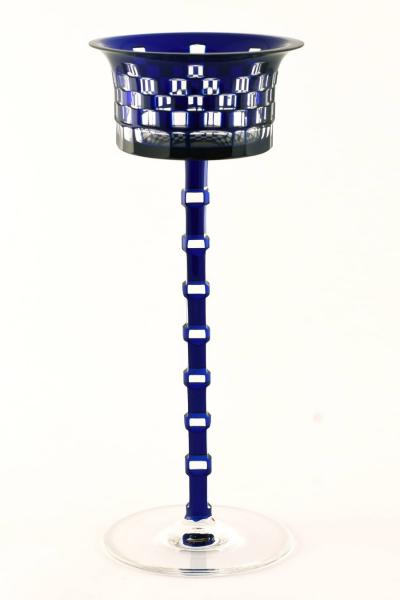 Blue Wine Glass by Otto Prutscher Meyr s Neffe c a 1908