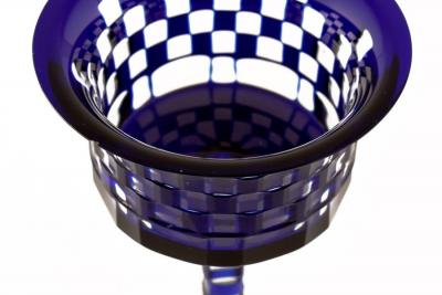 Blue Wine Glass by Otto Prutscher Meyr s Neffe c a 1908