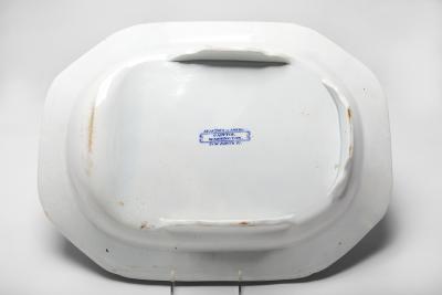 Blue and White Beauties of America Meat Platter with the United States Capitol