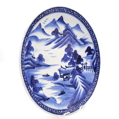 Blue and White Charger Japan circa 1900