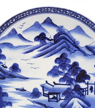 Blue and White Charger Japan circa 1900