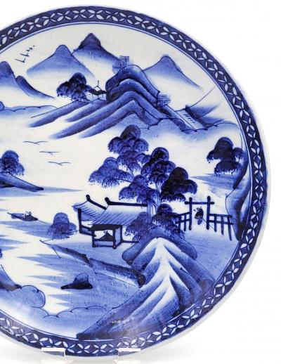 Blue and White Charger Japan circa 1900