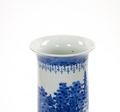 Blue and White Chinoiserie Decorated Porcelain Tableware Vase Chinese Late 19th