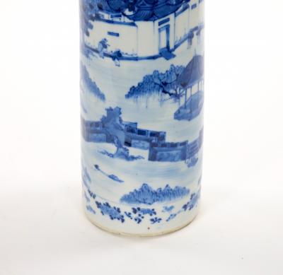 Blue and White Chinoiserie Decorated Porcelain Tableware Vase Chinese Late 19th