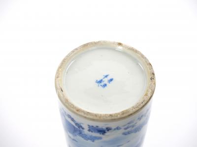 Blue and White Chinoiserie Decorated Porcelain Tableware Vase Chinese Late 19th