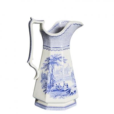 Blue and White Ivanhoe Ironstone Jug