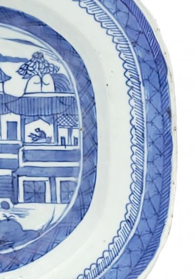 Blue and White Serving Dish China circa 1860