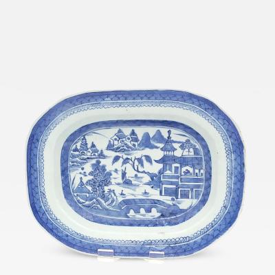 Blue and White Serving Dish China circa 1860