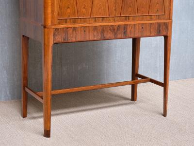 Bo Lindahl Exceptional Bo Lindahl Cabinet in Walnut and Rosewood Marquetry Sweden 1953