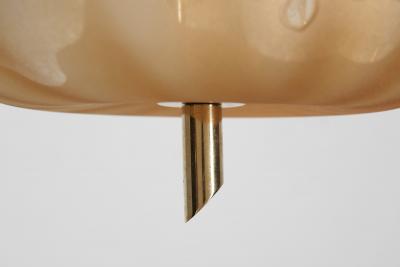 Bo Notini Amber Glass Hanging Lamp by Bo Notini for Gl ssner Co Sweden 1940s