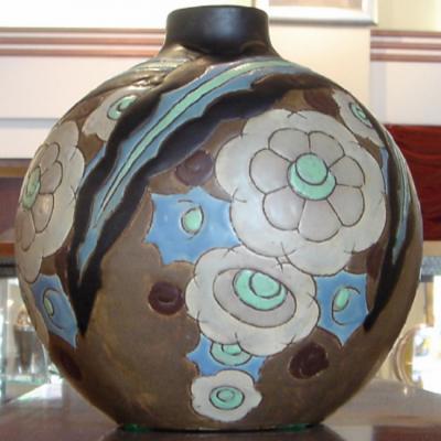 Boch Stoneware Vase Gres Keramis