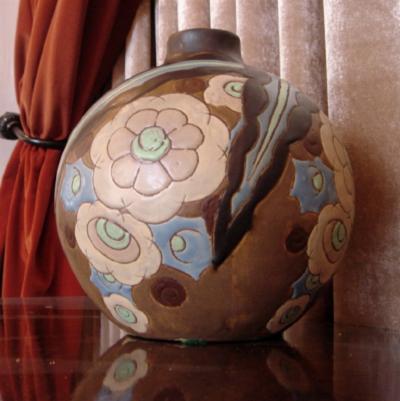 Boch Stoneware Vase Gres Keramis